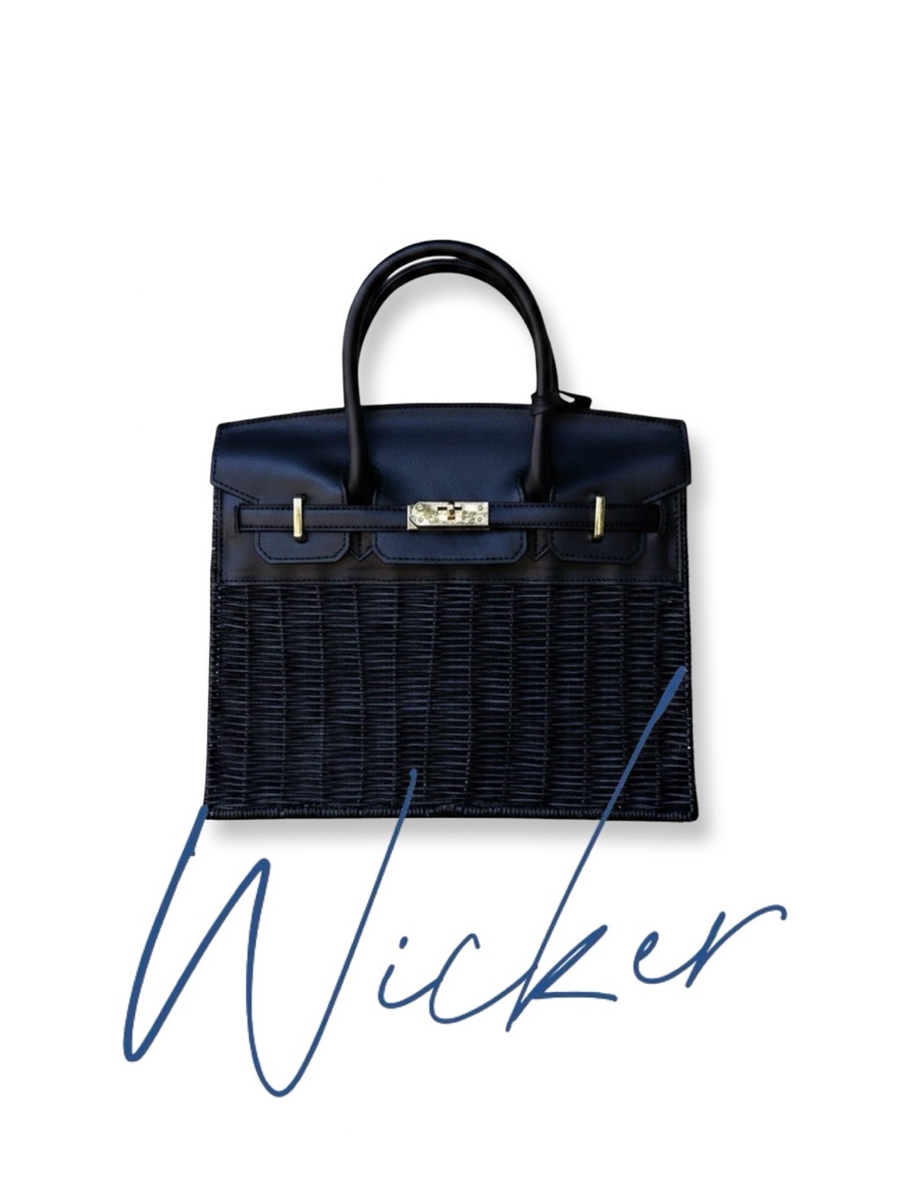 LAST ONE- NEW DROP- Black Wicker Bag- Vacation, Getaway, Chic, Luxury - Picture 2 of 2